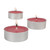 Set of 36 Red, Gray, and White Fresh Fruit Sorbet Scented Tealight Candle, 1.5" - IMAGE 2