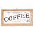 14" Brown and White Coffee Rectangular Farmhouse Sign - IMAGE 1