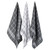 Windowpane Long Kitchen Dishtowels - 25" - Gray and White - Set of 3 - IMAGE 1