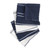 Striped Kitchen Cotton Dishcloths - 13" - Navy Blue and White - Set of 12 - IMAGE 2