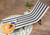 82" Stone Gray and White Striped Rectangular Lounge Chair Beach Towel - IMAGE 5
