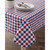 70" Round Red, White and Blue Americana Checkered Vinyl Tablecloth - IMAGE 3