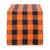 14" x 108" Orange And Black Rectangular Buffalo Checkered Halloween Table Runner - IMAGE 1