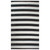 4' x 6' Black and White Rectangular Home Essentials Striped Outdoor Rug - IMAGE 1