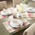 Rectangular Plaid Cotton Placemats - 19" - Beige and Red - Set of 6 - IMAGE 4