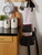 Polka Dot Ruffled Kitchen Apron - 28.5" - Black and Red - IMAGE 6