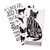 Black Cat Kitchen Dishtowels - 28" - Black and White - Set of 3