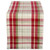 Orchard Plaid Cotton Table Runner - 108" - Cream and Red - IMAGE 1