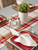 Orchard Plaid Cotton Table Runner - 108" - Cream and Red - IMAGE 6