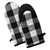 Buffalo Check Cotton Kitchen Oven Mitts - 13" - Black and White - Set of 2 - IMAGE 1