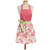 Daisies Floral Cotton Kitchen Apron - 28" - Pink and Green - IMAGE 1