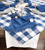 Buffalo Check Round Cotton Tablecloth - 70" - Nautical Blue and White - IMAGE 5