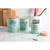 Coffee Sugar Tea Kitchen Storage Canisters - 5.5" - Aqua and Brown - Set of 3 - IMAGE 1