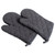 Terry Cotton Kitchen Oven Mitt - 13" - Charcoal - Set of 2 - IMAGE 1
