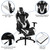 51.5" Red and Black Racing Gaming Desk with Reclining Adjustable Footrest Chair - IMAGE 6