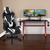 51.5" Red and Black Racing Gaming Desk with Reclining Adjustable Footrest Chair
