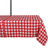 120" Zippered Outdoor Tablecloth with Red Checkered Design - IMAGE 1