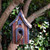 11.42" Modern Distressed Finish Wooden Birdhouse
