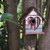 8.66" Distressed Finish Wooden Birdhouse