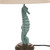 20.25" Blue and Beige Round Wooden Seahorse Table Lamp - IMAGE 3