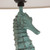 20.25" Blue and Beige Round Wooden Seahorse Table Lamp - IMAGE 4