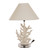 19.25" White Round Plastic Coral Table Lamp - IMAGE 1