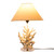 19.25" White Round Plastic Coral Table Lamp - IMAGE 6