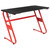 51.5" Red and White Racing Gaming Desk with Reclining Chair - IMAGE 3