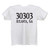 52" Men's Cotton T-Shirt with Zip Code Design - IMAGE 1