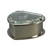 2.5" Gray and Silver Unique Heart-Shaped Jewelry Box with Mirror Cover - IMAGE 4