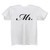 44" White T-Shirt with Mr. Script Design - IMAGE 1