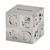 3" Silver Gray Nickel-Plated Large Square Block Coin Bank - IMAGE 2