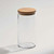 8" Contemporary Glass Jar with Bamboo Wood Cover - IMAGE 1