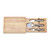 10.5" 4-Pc Rubber Wood Cutting Board and Cheese Tool Set - IMAGE 1