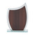 7.25" Glass Trophy with Wood Grain Appearance - IMAGE 1