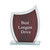 7.25" Glass Trophy with Wood Grain Appearance - IMAGE 2