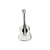 1.25" x .50" Silver-Plated Peel & Press Guitar Icon - IMAGE 1