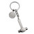 4.5" Hammer Shaped Nickel Plated Keychain - IMAGE 1