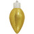 12" Gold and Silver Shatterproof Glitter C9 Light Bulb Christmas Ornament - IMAGE 1