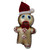 6.25" Red and Gold Gingerbread Man with Santa Hat Christmas Ornament - IMAGE 1