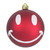 2ct Red and White Smiley Face Shatterproof Matte Christmas Ball Ornaments 6" (150mm) - IMAGE 1