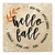Set of 4 Ivory and Black "hello fall" Square Coasters 4" - IMAGE 1