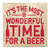 Set of 4 Ivory and Red "IT'S THE MOST WONDERFUL TIME FOR A BEER" Square Coasters 4" - IMAGE 1