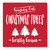 Set of 4 Red and White "Freshly Cut CHRISTMAS TREES Locally Grown" Square Coasters 4" - IMAGE 1