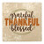 Set of 4 Beige and Black "grateful THANKFUL blessed" Square Coasters 4" - IMAGE 1