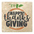 Set of 4 Beige and Black "HAPPY thanks GIVING" Square Coasters 4" - IMAGE 1