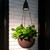 30" Brown and Silver Solar Lighted Hanging Basket Planter