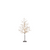 4' Silver Electrically-Powered Blossom Tree with LED Warm Lights - IMAGE 1