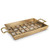 25" Brown Weave Rectangular Serving Tray with Handles - IMAGE 1
