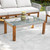 39.5" Brown and Clear Contemporary Outdoor Glass Top Cocktail Table - IMAGE 2